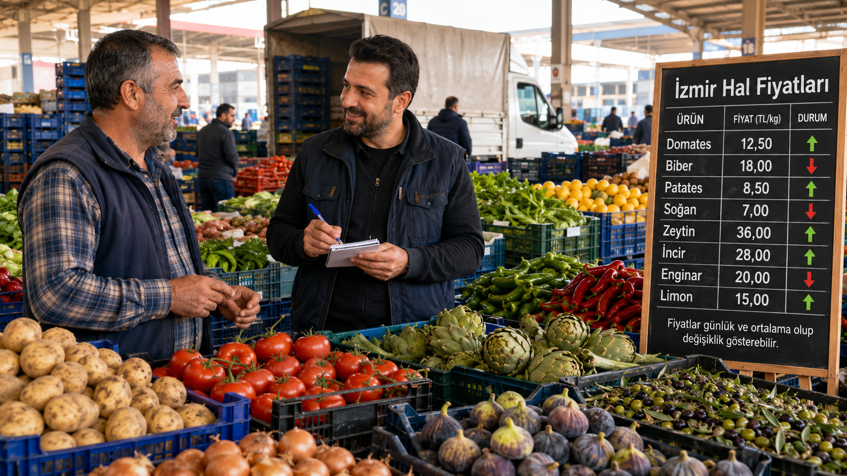 İzmir hal fiyatları bugün güncel sebze meyve piyasası