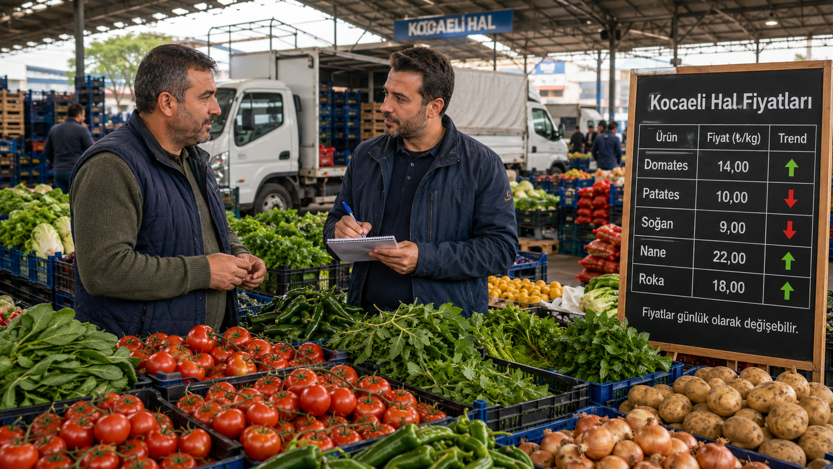 Kocaeli hal fiyatları bugün güncel sebze meyve fiyat listesi