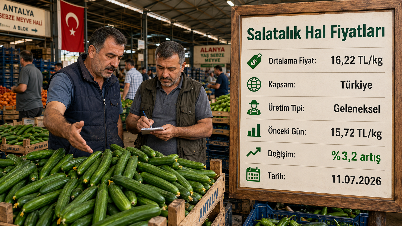 Bugün salatalık kg fiyatı